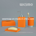 Orange Rubber Oil Coated Bathroom Set (WBC0806A)